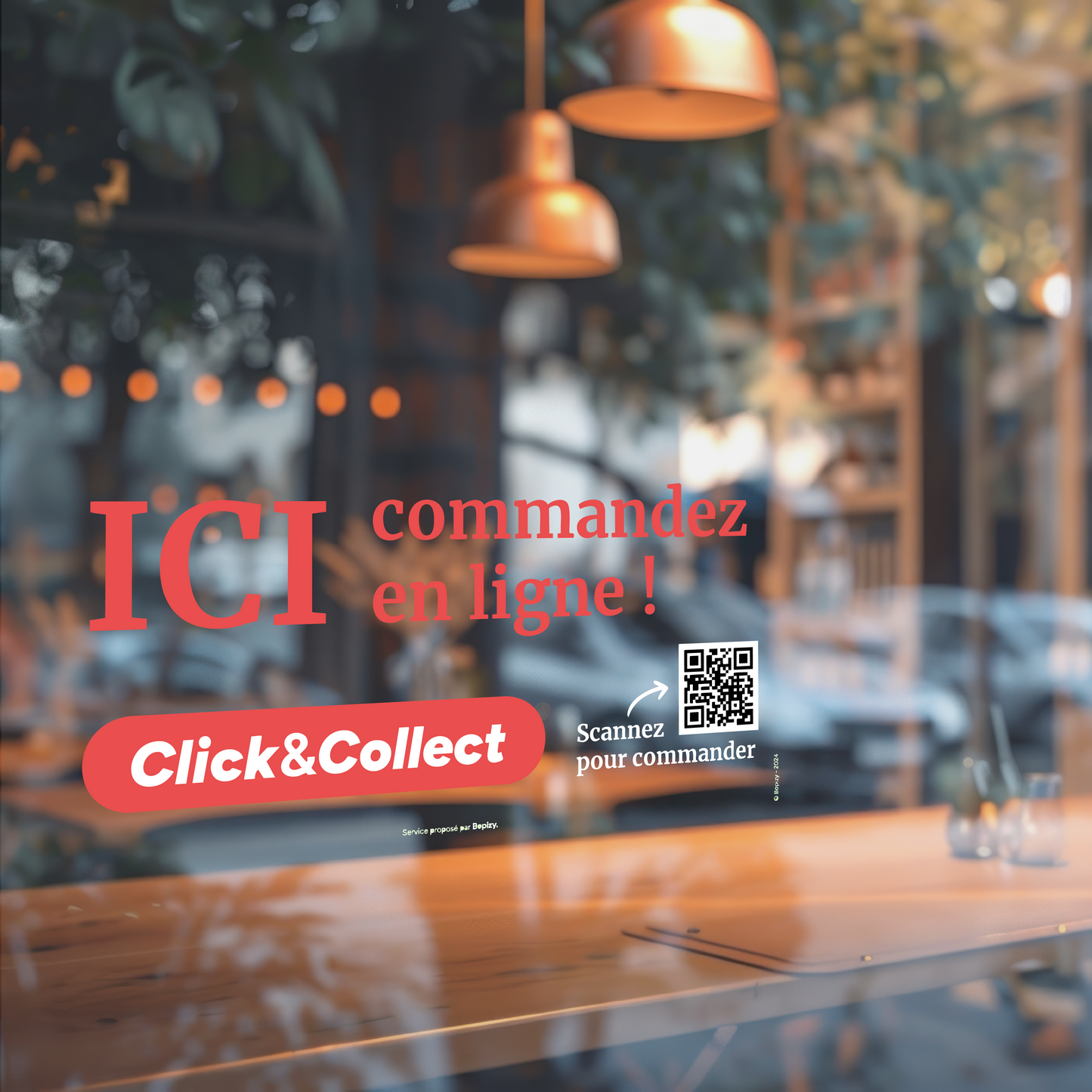 Adhésif pour vitrine personnalisable