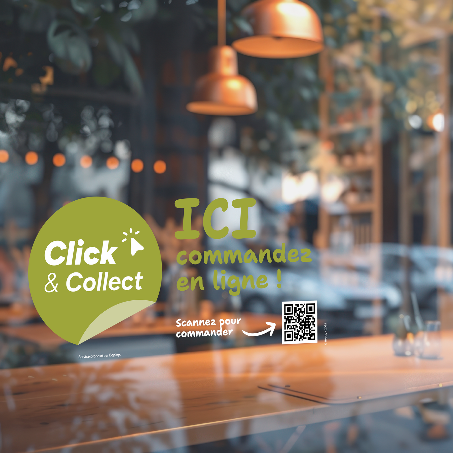 Adhésif pour vitrine personnalisable