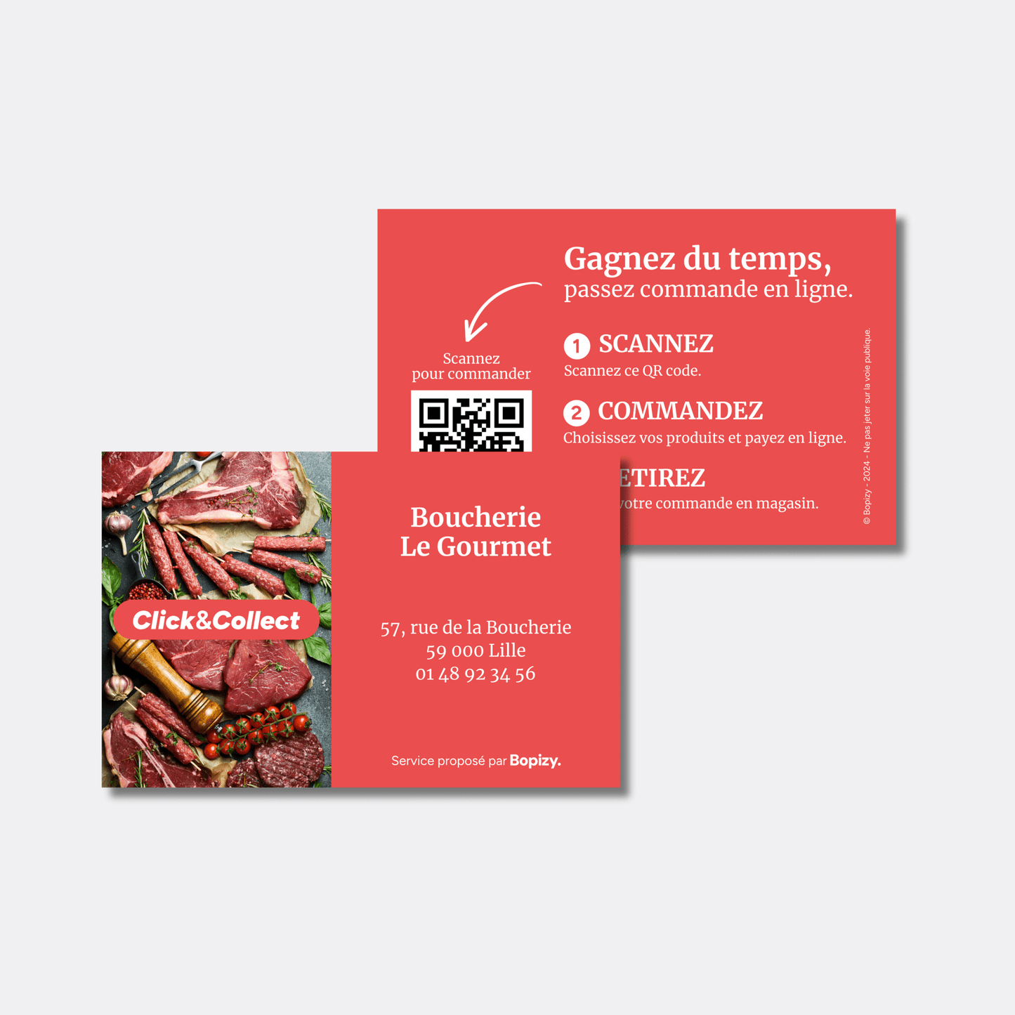 Cartes Click & Collect personnalisables - Bopizy