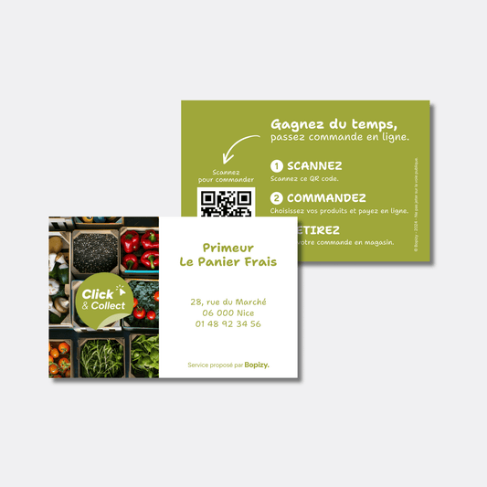 Cartes Click & Collect personnalisables - Bopizy