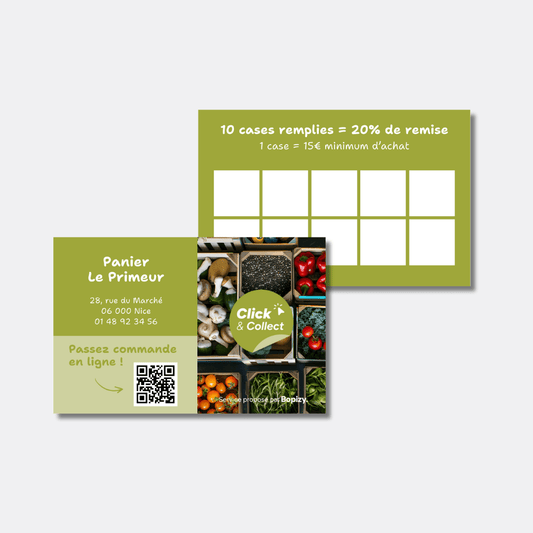Cartes de fidélité personnalisables - Bopizy