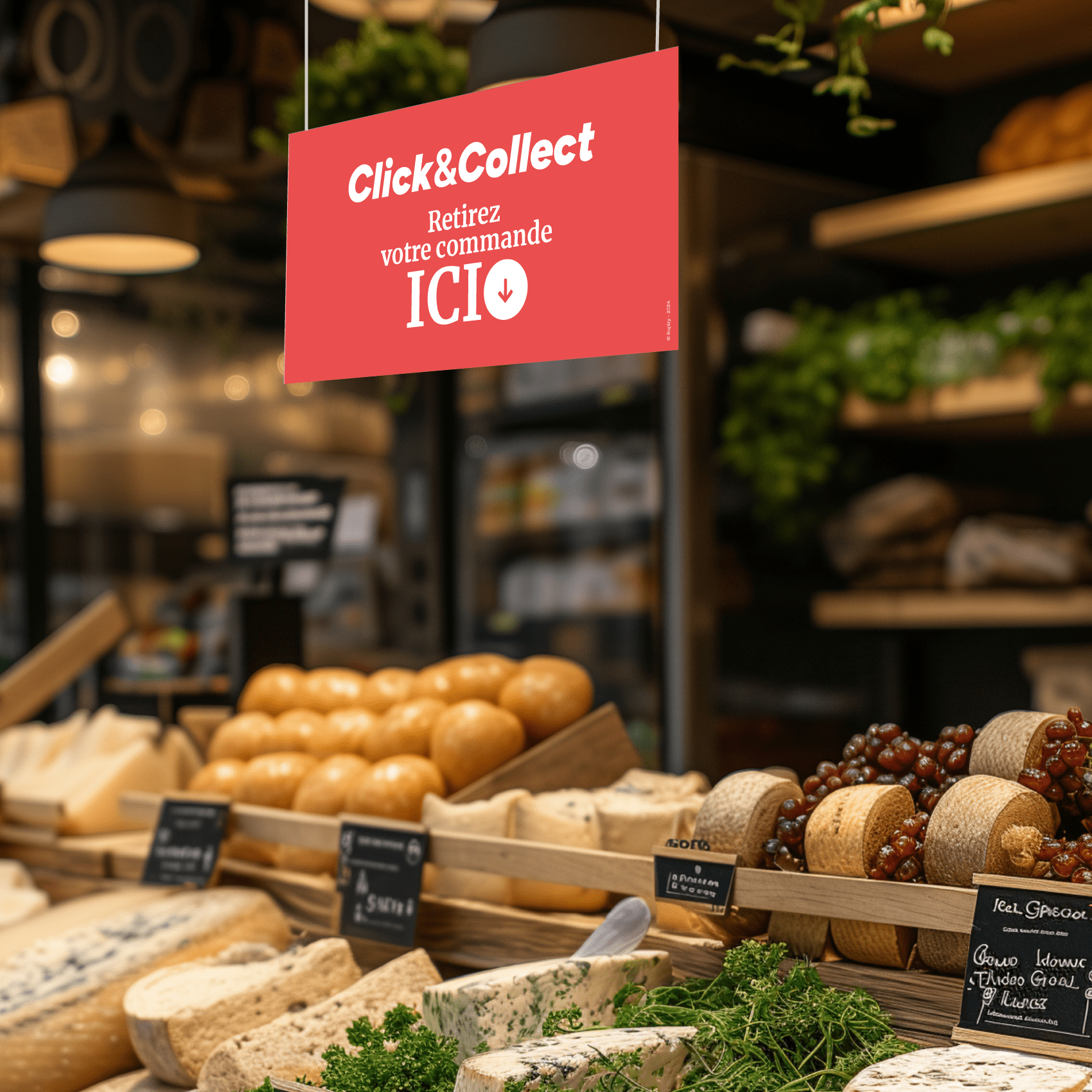 Panneau "Retirez votre commande ICI" - Bopizy